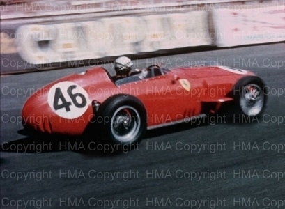 Jean Behra No 46 (Fra) Ferrari D50, at the start of the Monaco Grand Prix 1959.