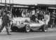 36. F2-9. Mike Hawthorn N10 (GB) Ferrari D50, into pits with a flat tyre, British GP, Aintree 1957.